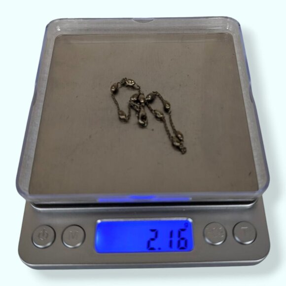 Vintage Sterling Dainty Chain Bracelet/Anklet - Picture 5 of 5